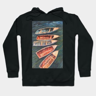 Fishing boats, Lake Titicaca Hoodie